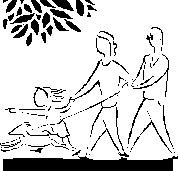 illustration of a family walking